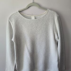H&M Cream Textured Knit Sweater